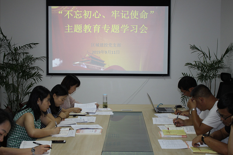 區(qū)城建投公司黨支部開展“先學(xué)、先查、先改”工作 預(yù)熱 “不忘初心、牢記使命”主題教育工作